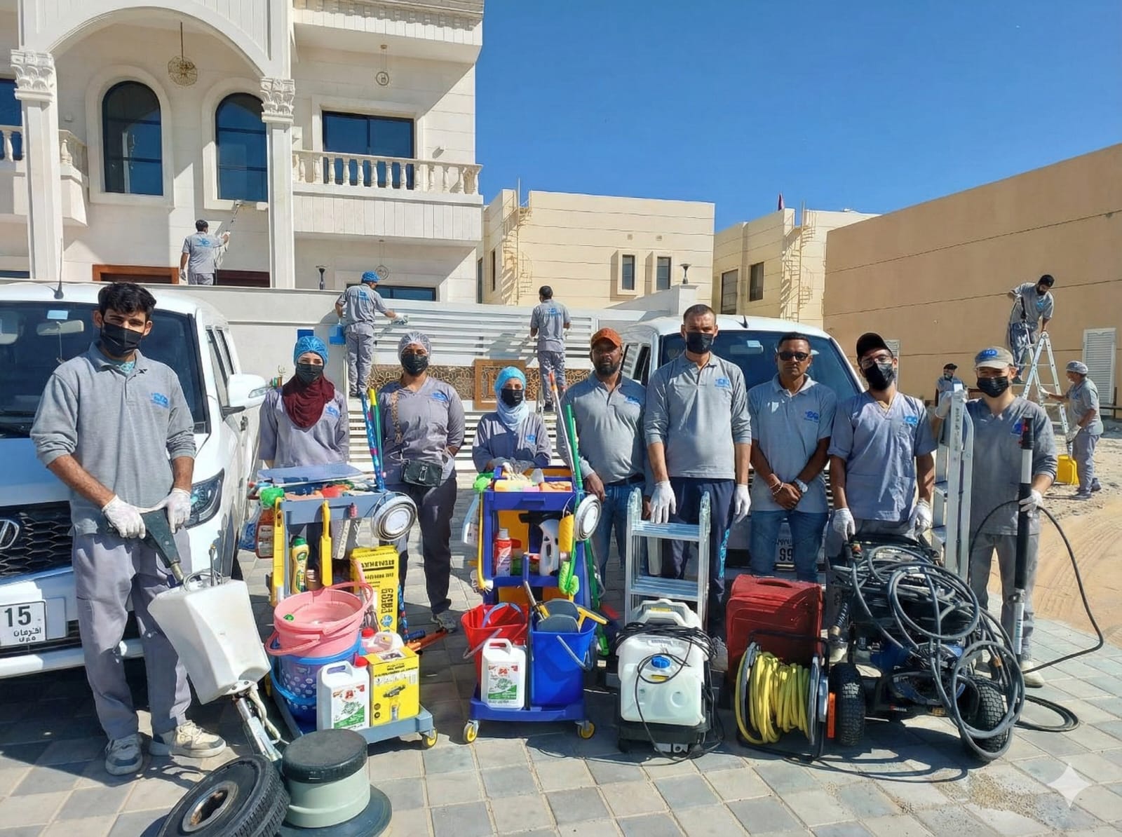 Snow White cleaning team